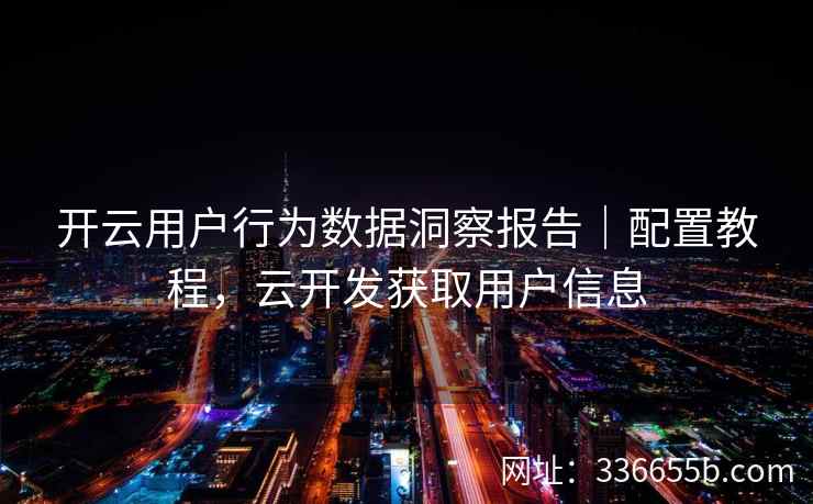 开云用户行为数据洞察报告｜配置教程，云开发获取用户信息